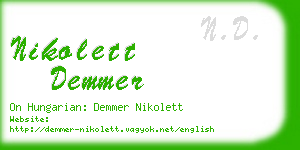 nikolett demmer business card